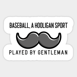 Funny Baseball And Moustache Design Sticker